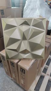 D094 50*50CM tamaño blanco diamante 3D grandes paneles de pared de Pvc techo para decoración de pared Interior Exterior - Product Image 4