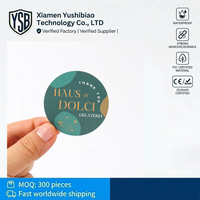 Étiquettes autocollantes rondes holographiques personnalisées YSB de 2 pouces pour emballages de bouteilles et de verres