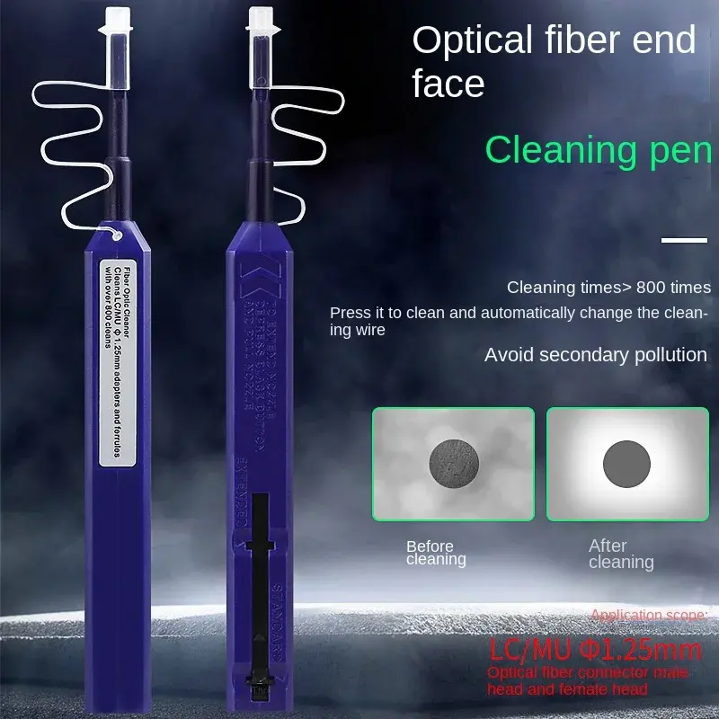 Usine XXD vente en gros 800 fois un clic nettoyeur de fibre optique Type LC 1.25mm/2.5mm stylo de nettoyage optique