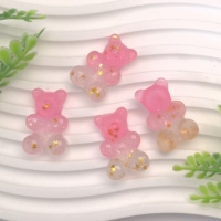 Breloques en résine scintillante en forme d'ours gélifiés pour nail art, décorations, embellissements, ornements 3D Kawaii en forme d'ours, accessoires et fournitures DIY