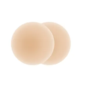 Couleur ivoire réutilisable pâte collante résistant à l'eau solide adhésif Silicone mamelon couvre pour femmes sous-vêtements