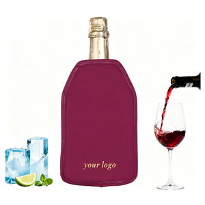 Manchon isotherme personnalisé pour <span class=keywords><strong>bouteille</strong></span> de vin avec logo – Garde le vin au frais longtemps – Idéal pour les bouteilles de <span class=keywords><strong>Prosecco</strong></span>, de champagne et de bière - Product Image 1