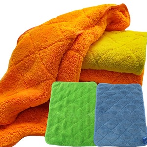 Coral Fleece Car Cleaning <b>Towels</b> 40x30cm 700GSM <b>Microfiber</b> Square Absorbent Thickened For Car Washing - Product Image 1
