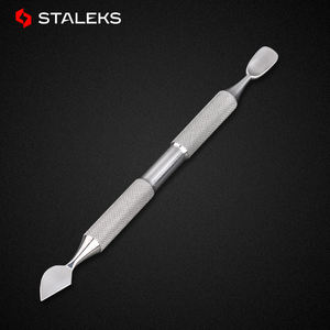 Pousse-cuticules <span class=keywords><strong>STALEKS</strong></span> European Craft, en acier inoxydable durable, double extrémité, réutilisable, 14,5 g, outil de manucure - Product Image 1