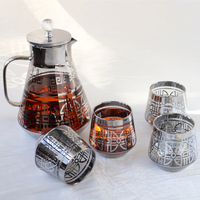 Nouvel ensemble de carafes en verre cristal de luxe personnalisé pour salle à manger, avec emballage en boîte, pour la consommation d'eau