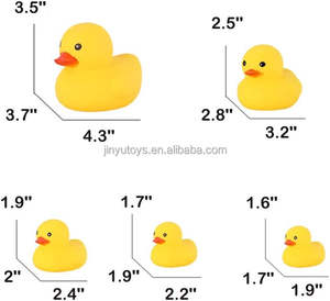 5 pz anatra di gomma famiglia squittio anatre Baby Shower giocattolo per bambini vasca da bagno giocattoli per bambini - Product Image 4