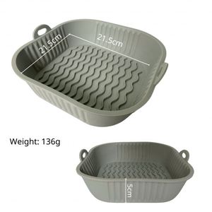 Plaque de cuisson carrée 3D pour friteuse à air, réutilisable, sans BPA, de qualité alimentaire, compatible four, disponible en petites et grandes tailles - Product Image 3