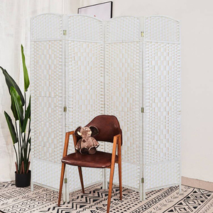 Sản xuất đơn giản trang trí màu trắng bằng gỗ phân vùng giấy dây phòng Divider màn hình - Product Image 5