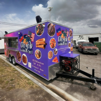Camion de restauration rapide avec cuisine complète, franchise, remorque de restauration, pizza, burger, conteneur de restaurant, bar à vendre aux États-Unis, en Australie