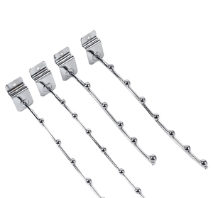1.5cm Card Square Tube 7 Bead Modern Metal Supermarket Shelf Row <b>Hook</b> for Clothing <b>Display</b> in Wardrobe - Product Image 2