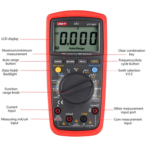 Multimètre numérique UNIT UT139C 6000 points True RMS, sélection automatique de la plage, NCV, température, testeur 600V 10A - Product Image 2