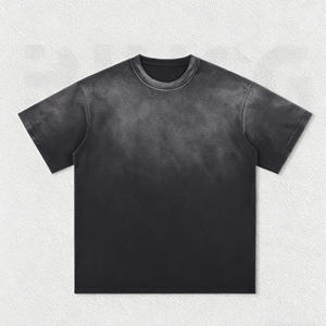 T-shirt Hip Hop en coton 100% tricoté, délavé à l'acide, de haute qualité, couleur unie classique, basique, confortable et léger à manches courtes pour homme - Product Image 6