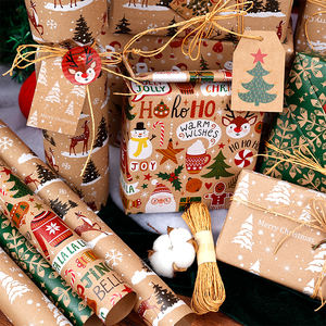 Fábrica al por mayor Papel de regalo de Navidad Embalaje 50X70 cm Papel de regalo - Product Image 3