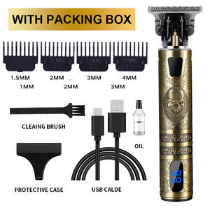 Cortapelos eléctricos blancos para tallar el cabello, fábrica al por mayor, cortapelos con cabezal de aceite Retro recargable, cortador de pelo eléctrico - Product Image 3