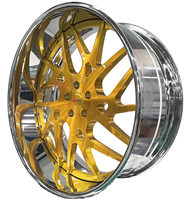 Nouvelles jantes forgées Sera en alliage à profil profond, finition or brossé, 26 pouces, marque FORGIATO Kelun, jante concave multi-rayons, roulement à billes