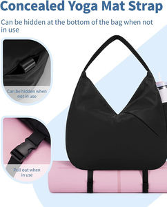 Grand sac de sport de voyage pour femme avec compartiment caché pour tapis de yoga et compartiment à chaussures - Product Image 2