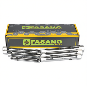 Fasano Tools Combination Wrench <b>Set</b> 8 <b>Pc</b> Metric Chrome Vanadium Steel Auto Repair - Product Image 2