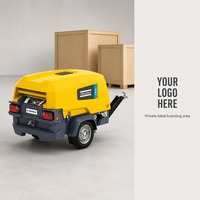 Compresseur d'air portable Atlas Copco XAS 88 monté sur remorque, série 8, essieu simple, vente en gros OEM ODM