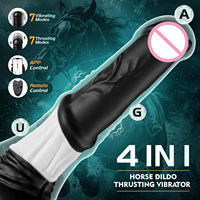Riesiger Realistischer Pferde-Analdildo mit 7 Vibrationsmodi, Fernbedienung, Drachen-Monster-Dildo-Vibrator für Frauen