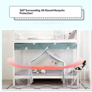 Mosquitera para Dormitorio Estudiantil, Camas Literas para Dormitorio Universitario, 10m 12m, Individual, Estilo Instagram, Modelo A24C, Diseño Floral de Oso, Venta al por Mayor - Product Image 3