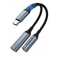 Câble adaptateur TYPE-C personnalisé 1/2 casque audio stéréo en forme de Y 1080p combiné pour les téléphones mobiles et tablettes courants