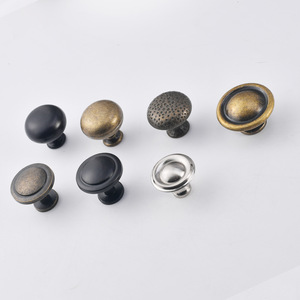 Furniture Handle And <b>Knob</b> Round Zinc Alloy Single-hole Cabinet Chinese Style Antique Bronze Easy Installation - Product Image 2
