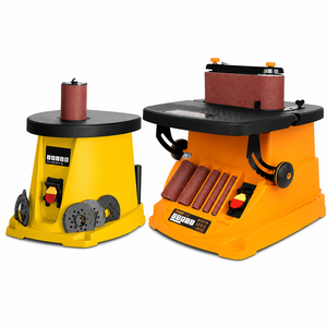 เครื่องขัดสายพานแบบตั้งโต๊ะพร้อมแกนหมุนปรับได้ สำหรับงานไม้ในโรงงาน - Product Image 1