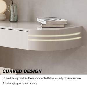 Tocador Flotante Personalizado de Pared al por Mayor con Cajón y Almacenamiento de Gran Capacidad, <span class=keywords><strong>Escritorio</strong></span> de Maquillaje y Mesita de Noche para Cosméticos - Product Image 4