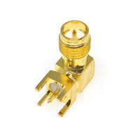 Conector de Antena RF SMA-KWE con Base Curva, Rosca Externa y Orificio Interno, Conector de Antena RF