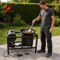 Poêle à combustion d'huile usagée UNIO amélioré avec moteur, puissance thermique réglable, pour usage extérieur, plantes et restauration
