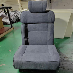 Sièges-lits pliants doubles style rock & roll pour camping-car avec ceinture de sécurité à trois points, accoudoir et housse en tissu - Product Image 2