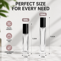 Flacon pulvérisateur de parfum carré en verre, finition argentée, rechargeable, vide, avec pompe, format voyage, mini, pour parfum ou eau de Cologne, anti-fuite