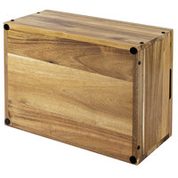 Nouveau Style Acacia Bois Conteneur De Stockage Des Aliments Boîte À Pain Boîte À Pain En Bois pour Comptoir De Cuisine