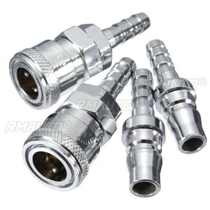 Lot de 4 connecteurs rapides mâle-femelle 8 mm pour tuyau de gaz, buse en cuivre, pour caravane et barbecue SH+PH - Product Image 1