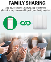 Larkkey Tuya Smart PC Interrupteur tactile WiFi 3 voies 10A de haute qualité 86 EU UK avec commande vocale