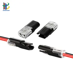 2 Pin 2 Way Universal Compact Wire Terminals No Wire-Stripping Required Toolless Spring Quick Splice Automotive Wire Connectors