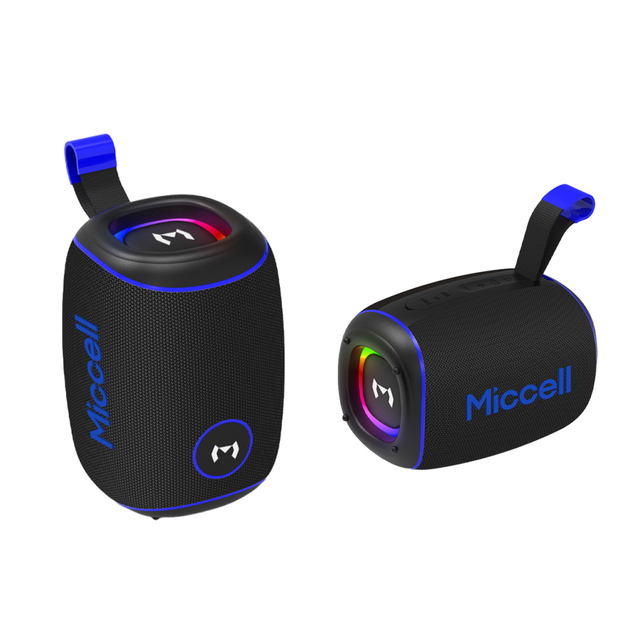 Miccell Wholesale Portable Bluetooth Speakers 10W Wireless Music Speakers 1500mAh Battery with RGB Lights for Outdoors,Cycling