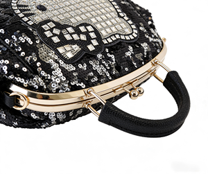 Black Sequin <strong>Hello</strong> <strong>Kitty</strong> <strong>Purse</strong> Crystal Decorated Handbag Fashion Women's Shoulder Bag for Party - Product Image 5