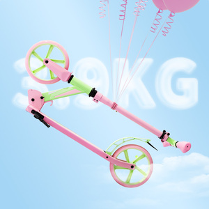 <span class=keywords><strong>Trottinette</strong></span> d'exercice pliable de haute qualité pour enfants et adolescents avec deux grandes roues en PU - Vente directe d'usine - Product Image 2