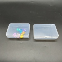 Boîte de rangement portable en plastique PP transparent, multi-usages, petite boîte cadeau transparente pour produits ménagers, emballage portable