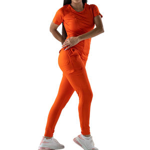 YH OEM Custom Medical Scrub Sets Top Pantalones Clínica de enfermería Infinity Ankara Scrubs Trabajo Hospital Uniformes Conjuntos con etiqueta privada - Product Image 2