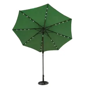 مظلة فولاذية ليد 10 أقدام مع 8 أضلاع ، مع 32 أضواء ليد