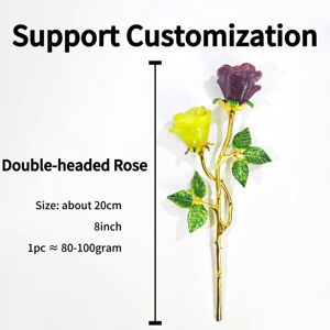 Baisse <span class=keywords><strong>de</strong></span> prix Avantages <span class=keywords><strong>de</strong></span> la guérison en cristal naturel Sculpture Artisanat Matériau mixte Rose à double tête pour la décoration - Product Image 3