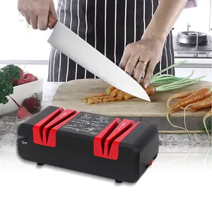 Cuchillo de cocina profesional de 110V, 220V, 50W, blanco y negro, piedra de afilar, cuchillo eléctrico, tijeras