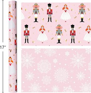 Christmas gift wrapping paper Aluminized cartoon <b>Nutcracker</b> mouse girl pattern Double-sided printing Customizable - Product Image 2
