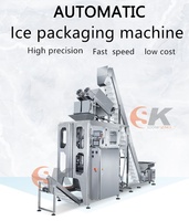Machine de conditionnement de glace verticale automatique de cube en aliments surgelés 1kg