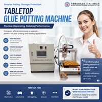 Máquina dispensadora de pegamento epóxico de sobremesa de 3 ejes con sistema automático de dispensación de pegamento epóxico AB y certificación CE.