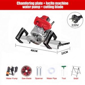 Machine à chanfreiner les carreaux, outil de coupe portatif sans poussière, scie à pierre à double usage, machine à couper les carreaux à angle de 45 degrés - Product Image 4
