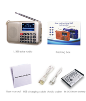 LCJ L-388 Pemutar Audio Mp3 Radio Bertenaga Surya Portabel dengan Senter Led dan Power Bank