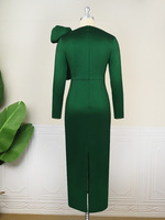 Robe de Soirée Longue Vintage d'Été Élégante Vert Volants Manches Grandes Tailles 2024 pour Femme